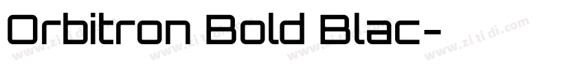 Orbitron Bold Blac字体转换
